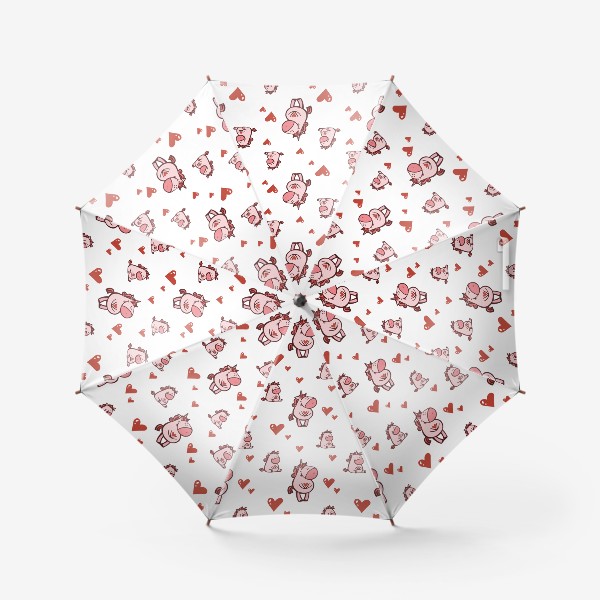 Зонт «Паттерн единорожки»