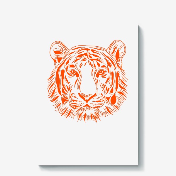 Холст «Амурский тигр. Оранжевый»
