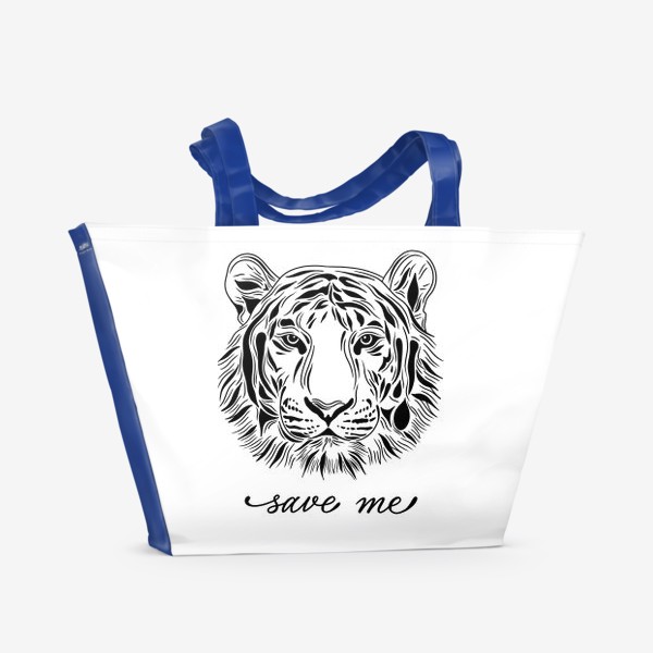 Пляжная сумка &laquo;Амурский тигр. Save me&raquo;