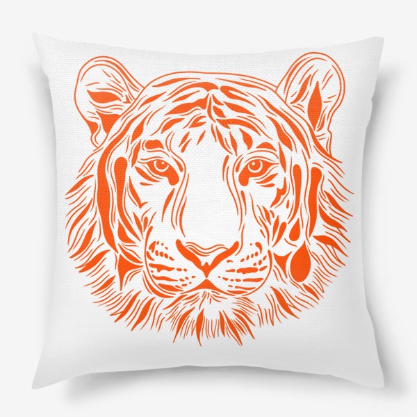 Подушка «Амурский тигр. Оранжевый»