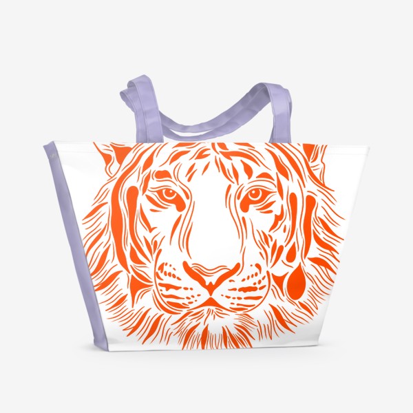 Пляжная сумка «Амурский тигр. Оранжевый»