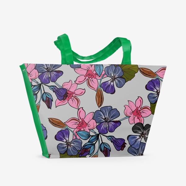 Пляжная сумка «цветочный узор»