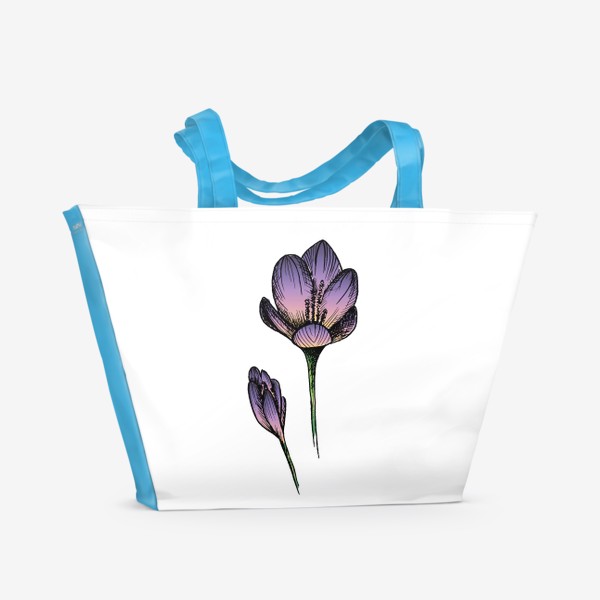 Пляжная сумка «Лиловый цветок»