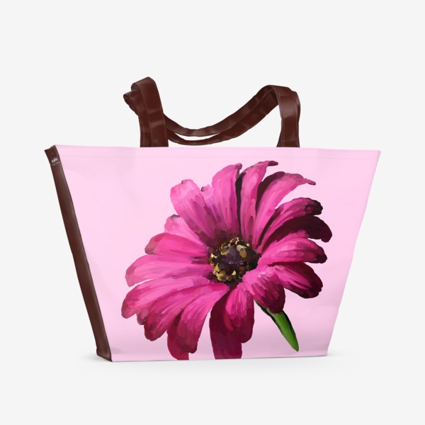 Пляжная сумка &laquo;Цветок герберы, гербера в подарок на 8 марта&raquo;