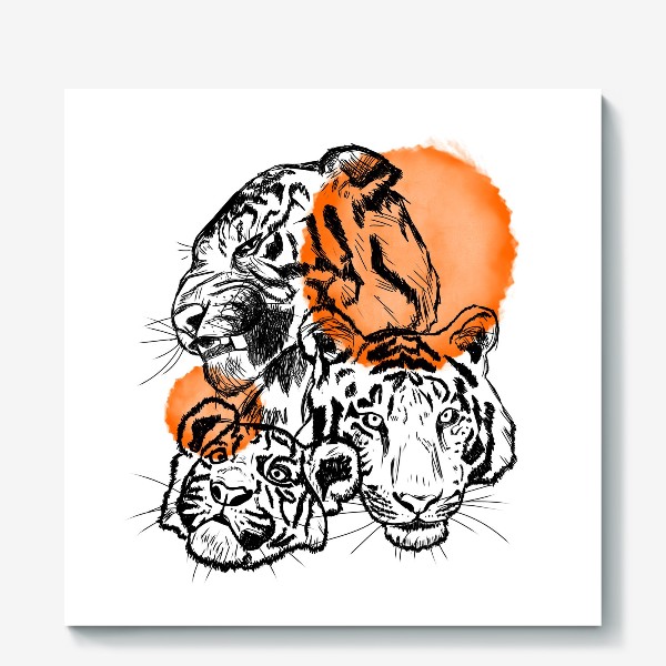 Холст «Тигры»