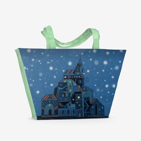 Пляжная сумка «Город_ночь»