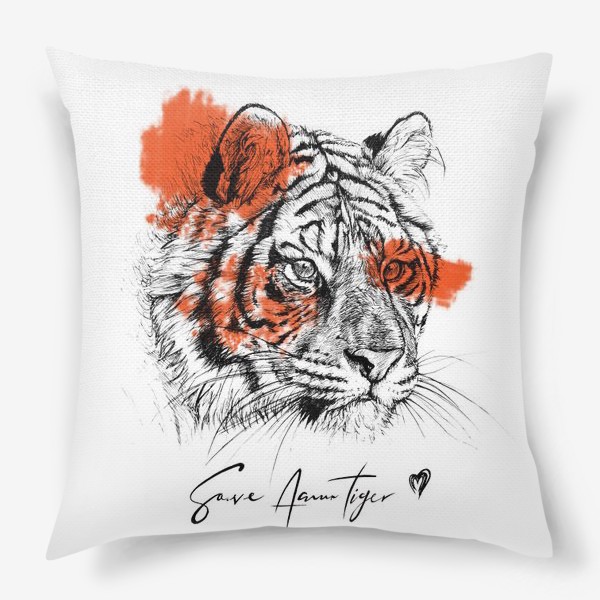 Подушка «амурский тигр. цвет.»