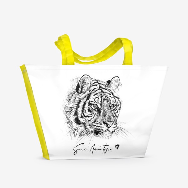 Пляжная сумка &laquo;save amur tiger&raquo;