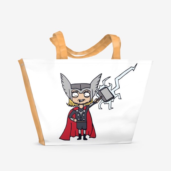 Пляжная сумка «Тор бог супергерой»