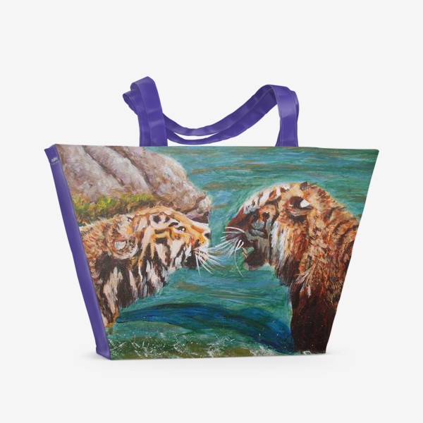 Пляжная сумка «Сибирские тигры»