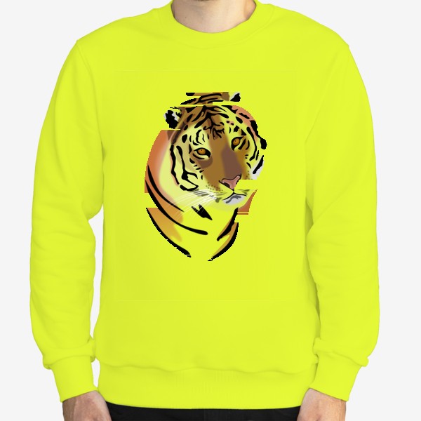 Свитшот «Амурский тигр с надписью Я исчезаю»