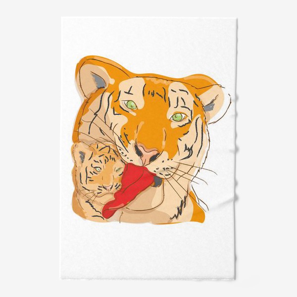 Полотенце «мама тигр с тигренком»