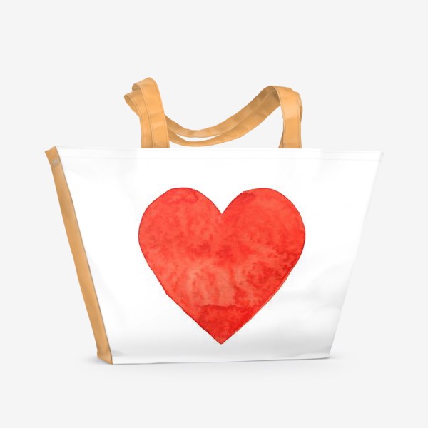 Пляжная сумка «Просто красное сердце»