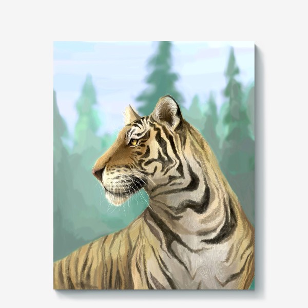 Холст «Амурский тигр 2021»