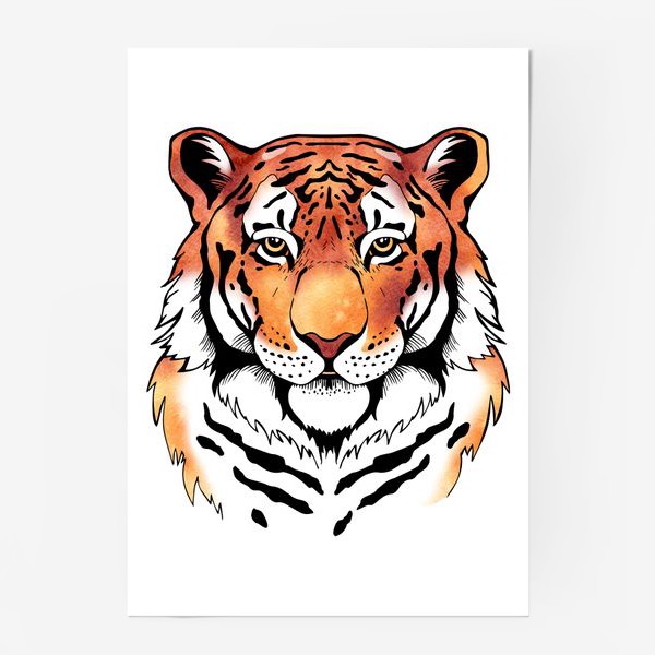 Постер «Тигр символ 2022 года. Для него»