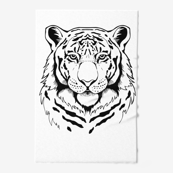 Полотенце «Тигр символ 2022 года. Графика»