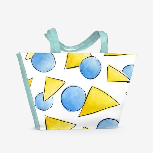 Пляжная сумка «акварельная геометрия»