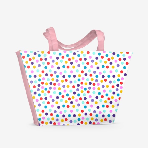 Пляжная сумка «Весёлый паттерн с разноцветными шарами»