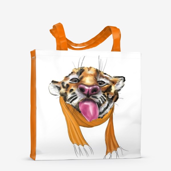 Сумка-шоппер «Тигрёнок в шарфе»