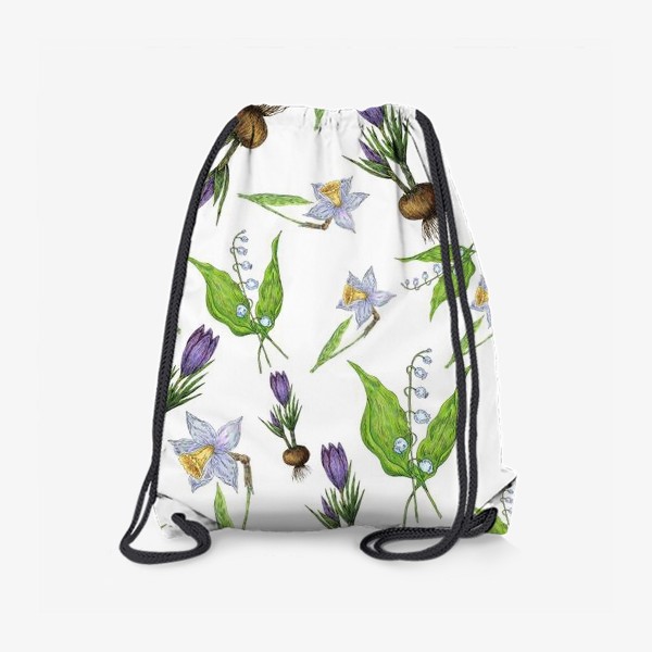 Рюкзак «Узор с весенними цветами»