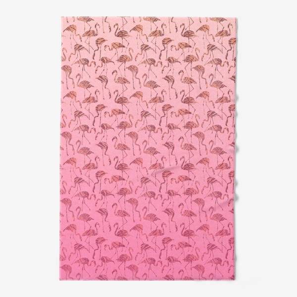 Полотенце «Фламинго тропик розовый»