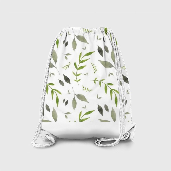 Рюкзак «Орнамент из зеленых цветов»