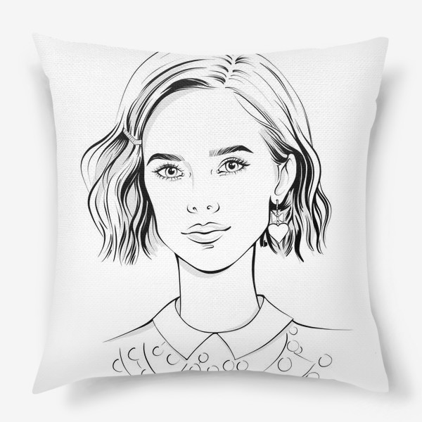 Подушка «Графический портрет »