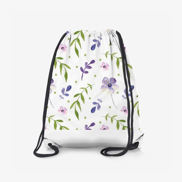 Рюкзак «Орнамент из фиолетовых цветов»
