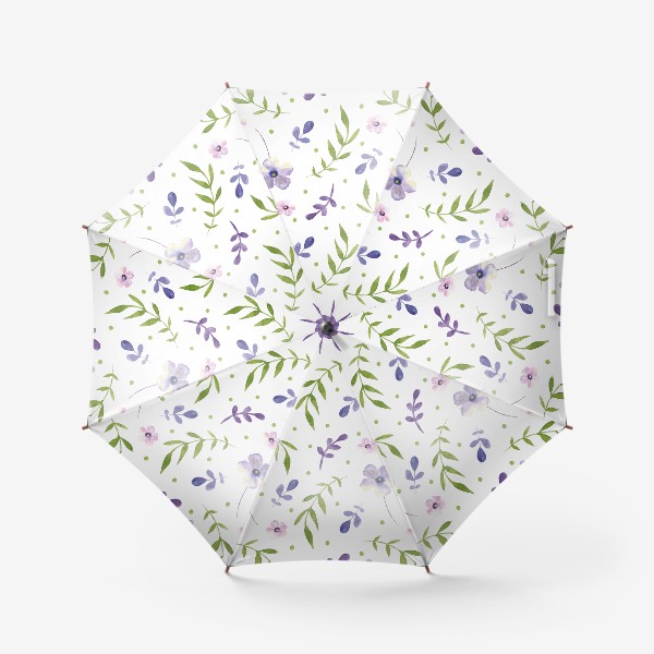 Зонт &laquo;Орнамент из фиолетовых цветов&raquo;