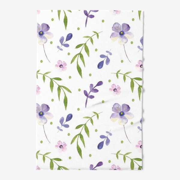 Полотенце «Орнамент из фиолетовых цветов»