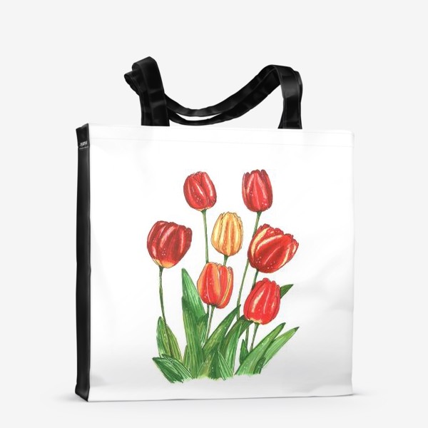Сумка-шоппер «Тюльпаны яркие. Весенние цветы»