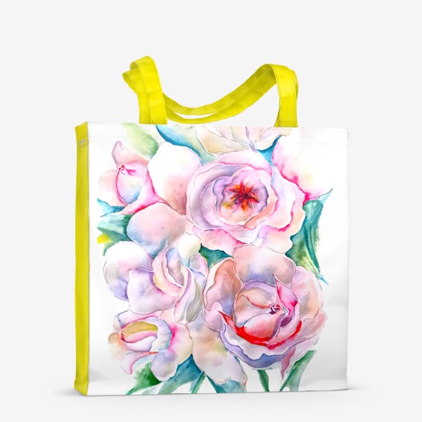 Сумка-шоппер «акварельные цветы»