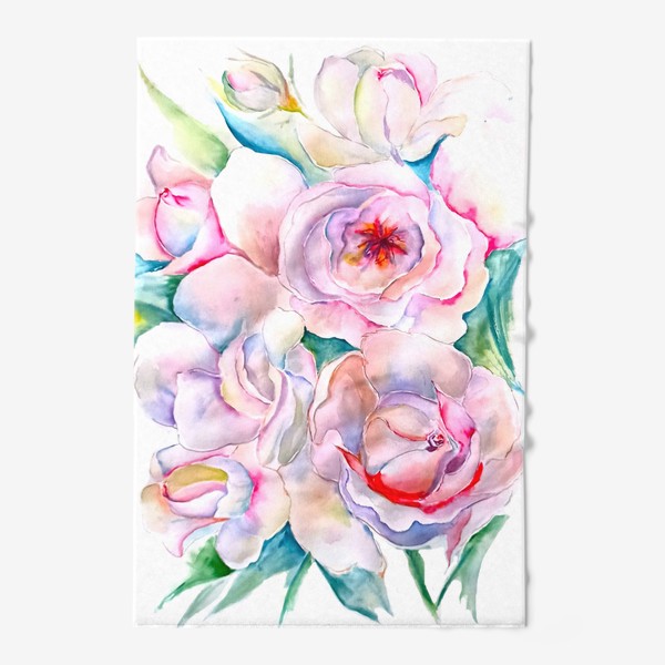 Полотенце «акварельные цветы»