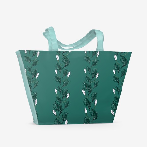 Пляжная сумка «горизонтальный цветочный узор»