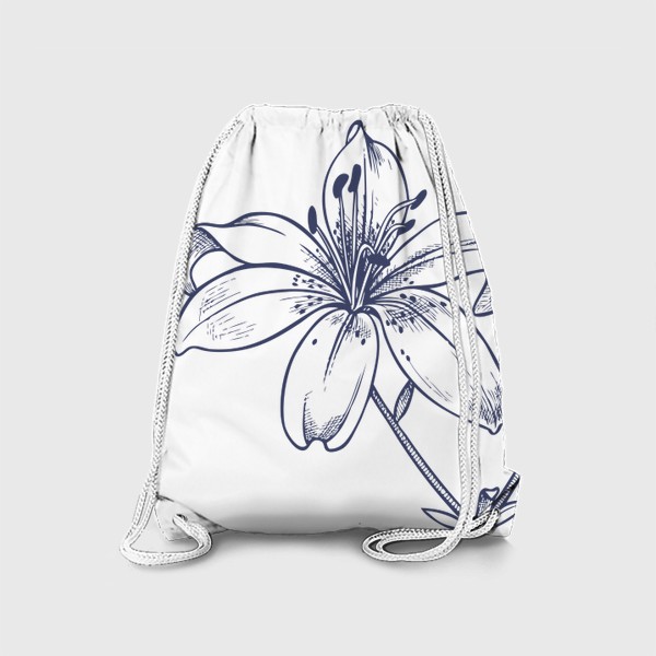 Рюкзак «рисунок цветок лилии графика»