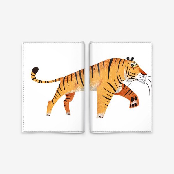 Обложка для паспорта «Крадущийся тигр»