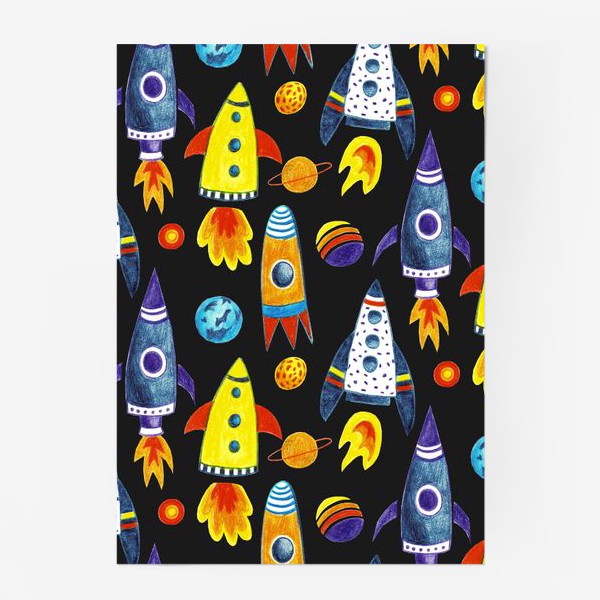 Постер «Детский космический принт»
