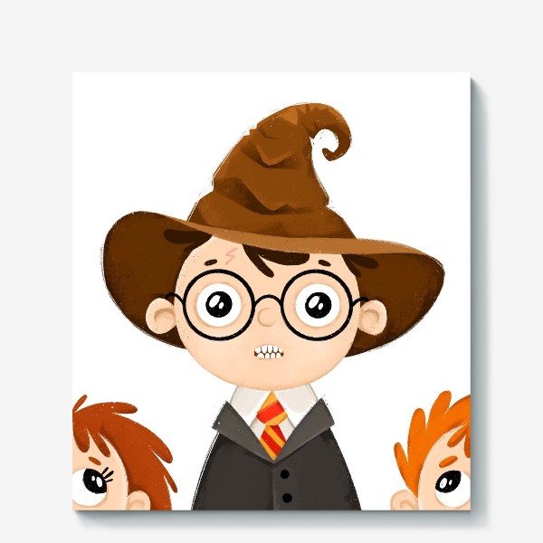 Холст «Гарри Поттер и распределяющая шляпа»