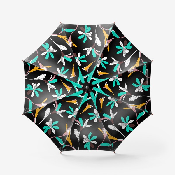 Зонт &laquo;яркие цветы и бутоны&raquo;