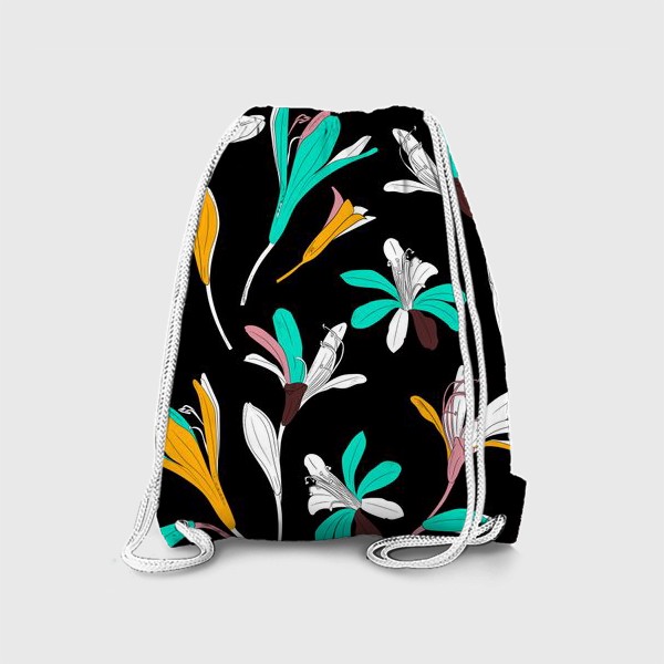 Рюкзак «яркие цветы и бутоны»