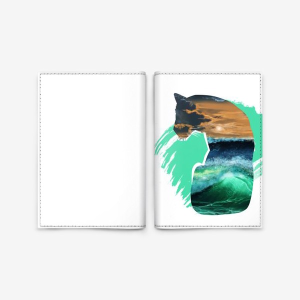 Обложка для паспорта «Тигр и море»