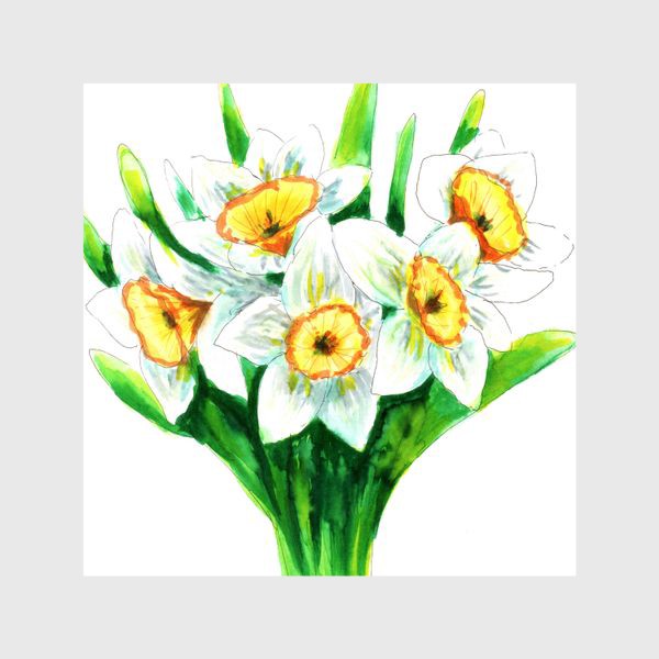 Шторы «Нарцисс. Весенние цветы»