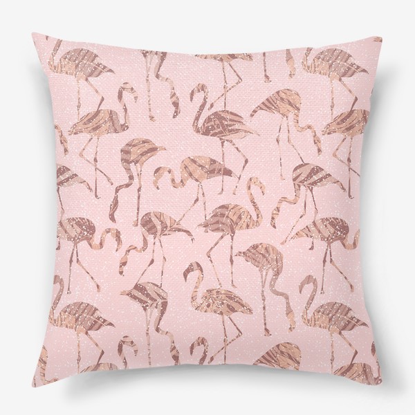 Подушка «Фламинго розовый паттерн»