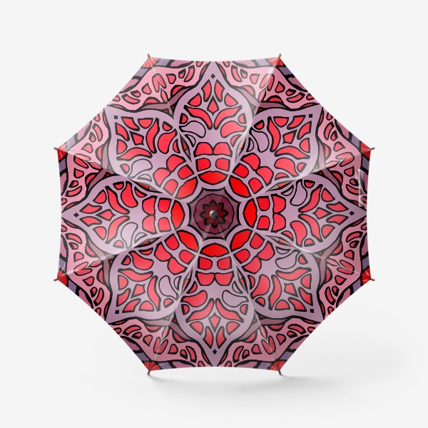 Зонт «Витражный цветок мандала »