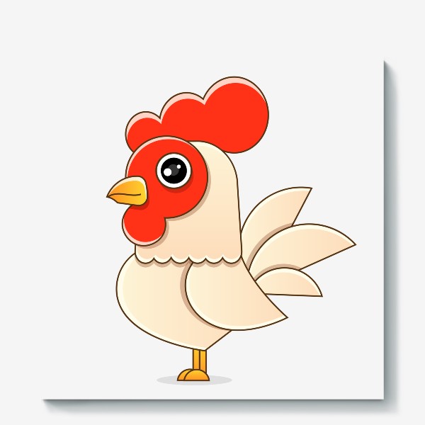 Холст «Barcelos portuguese rooster. Symbol of Portugal. Vector flat illustration.»