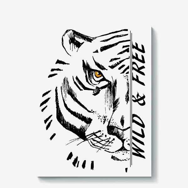 Холст «Тигр Wild and free»