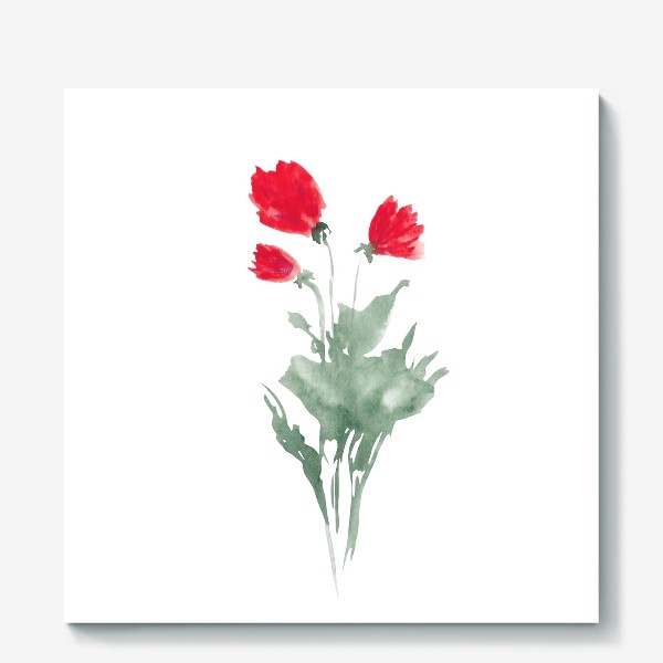 Холст «Красный цветок»