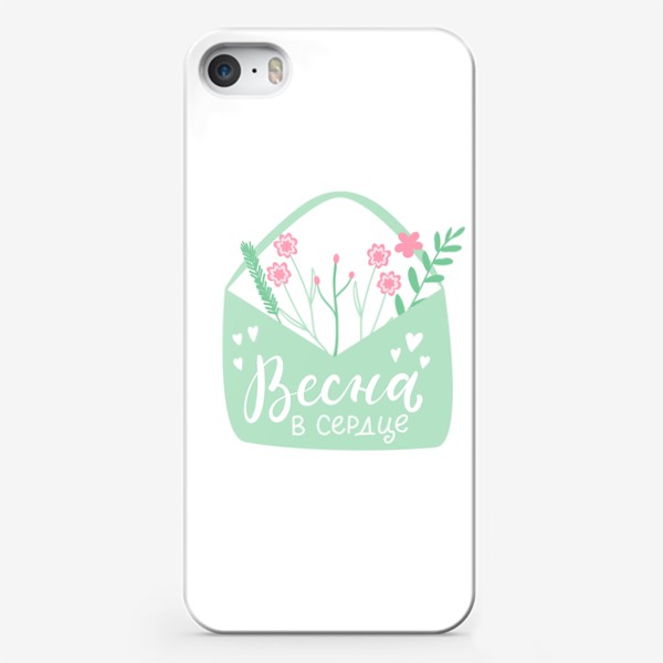 Чехол iPhone «Весна в сердце. Конверт с цветами»