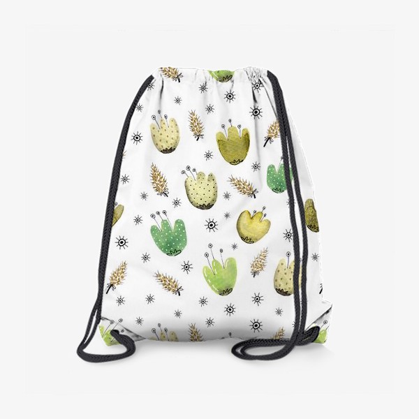 Рюкзак «Паттерн Зеленые цветы»