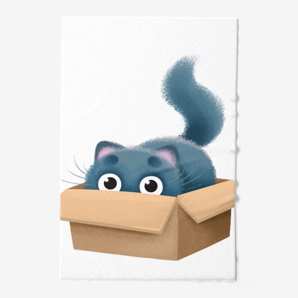 Полотенце «кот в коробке»